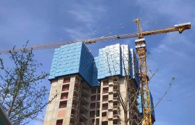 长沙升降爬架出租施工案例